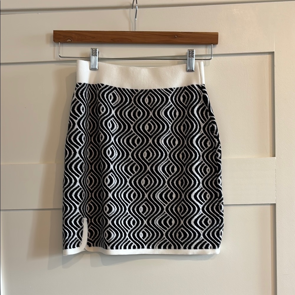 Sincerely Jules Black and White Pencil Mini Skirt